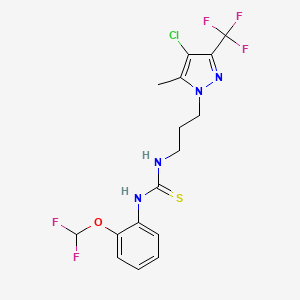 1-{3-[4-chloro-5-methyl-3-(trifluoromethyl)-1H-pyrazol-1-yl]propyl}-3-[2-(difluoromethoxy)phenyl]thiourea