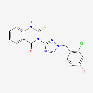 3-[1-(2-chloro-4-fluorobenzyl)-1H-1,2,4-triazol-3-yl]-2-sulfanylquinazolin-4(3H)-one