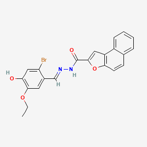 molecular formula C22H17BrN2O4 B10891927 N'-[(E)-(2-bromo-5-ethoxy-4-hydroxyphenyl)methylidene]naphtho[2,1-b]furan-2-carbohydrazide 