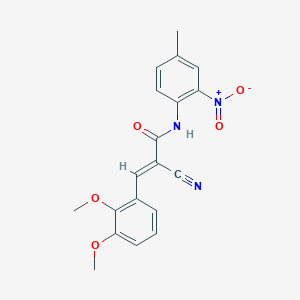 molecular formula C19H17N3O5 B10891936 (2E)-2-cyano-3-(2,3-dimethoxyphenyl)-N-(4-methyl-2-nitrophenyl)prop-2-enamide 