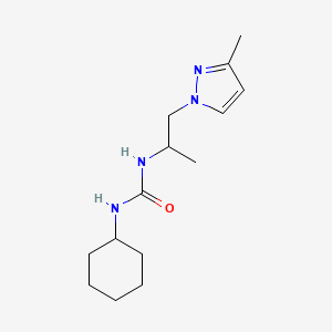 1-cyclohexyl-3-[1-(3-methyl-1H-pyrazol-1-yl)propan-2-yl]urea