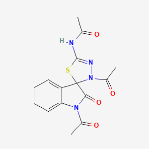 molecular formula C15H14N4O4S B10891941 N-(1,3'-diacetyl-2-oxo-1,2-dihydro-3'H-spiro[indole-3,2'-[1,3,4]thiadiazol]-5'-yl)acetamide 