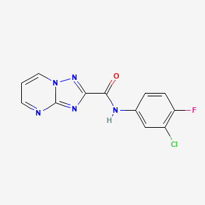 N-(3-chloro-4-fluorophenyl)[1,2,4]triazolo[1,5-a]pyrimidine-2-carboxamide