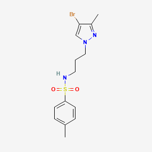 N-[3-(4-bromo-3-methyl-1H-pyrazol-1-yl)propyl]-4-methylbenzenesulfonamide