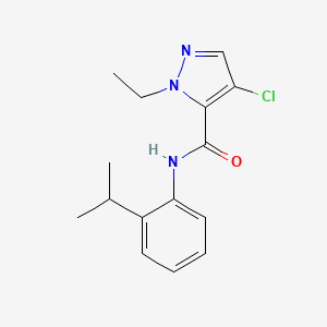 4-chloro-1-ethyl-N-[2-(propan-2-yl)phenyl]-1H-pyrazole-5-carboxamide