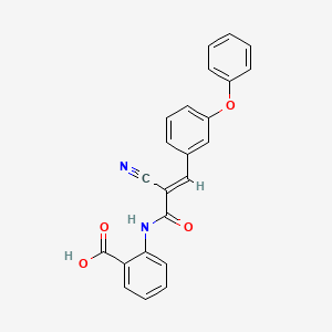 2-[[(E)-2-cyano-3-(3-phenoxyphenyl)prop-2-enoyl]amino]benzoic acid