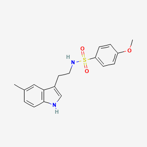 molecular formula C18H20N2O3S B10891981 4-methoxy-N-[2-(5-methyl-1H-indol-3-yl)ethyl]benzenesulfonamide 