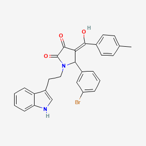 5-(3-bromophenyl)-3-hydroxy-1-[2-(1H-indol-3-yl)ethyl]-4-[(4-methylphenyl)carbonyl]-1,5-dihydro-2H-pyrrol-2-one