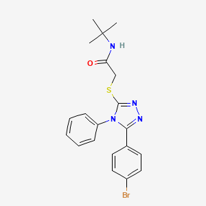 molecular formula C20H21BrN4OS B10892045 2-{[5-(4-bromophenyl)-4-phenyl-4H-1,2,4-triazol-3-yl]sulfanyl}-N-tert-butylacetamide 