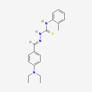 molecular formula C19H24N4S B10892053 (2E)-2-[4-(diethylamino)benzylidene]-N-(2-methylphenyl)hydrazinecarbothioamide 