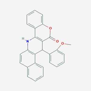 7-(2-methoxyphenyl)-7,14-dihydro-6H-benzo[f]chromeno[4,3-b]quinolin-6-one