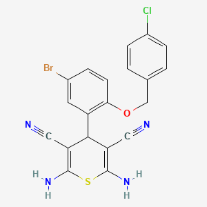 2,6-diamino-4-{5-bromo-2-[(4-chlorobenzyl)oxy]phenyl}-4H-thiopyran-3,5-dicarbonitrile