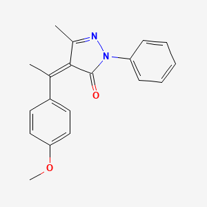 (4Z)-4-[1-(4-methoxyphenyl)ethylidene]-5-methyl-2-phenyl-2,4-dihydro-3H-pyrazol-3-one