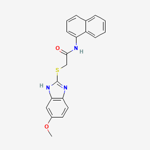 2-[(5-methoxy-1H-benzimidazol-2-yl)sulfanyl]-N-(naphthalen-1-yl)acetamide