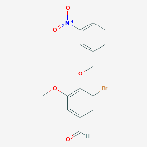 3-Bromo-5-methoxy-4-[(3-nitrobenzyl)oxy]benzaldehyde