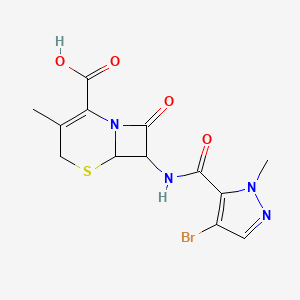 7-{[(4-bromo-1-methyl-1H-pyrazol-5-yl)carbonyl]amino}-3-methyl-8-oxo-5-thia-1-azabicyclo[4.2.0]oct-2-ene-2-carboxylic acid