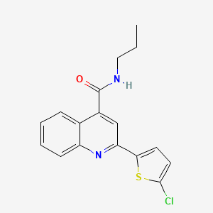 molecular formula C17H15ClN2OS B10892151 2-(5-chlorothiophen-2-yl)-N-propylquinoline-4-carboxamide 