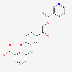 2-[4-(2-Chloro-6-nitrophenoxy)phenyl]-2-oxoethyl pyridine-3-carboxylate