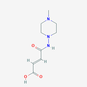 molecular formula C9H15N3O3 B10892168 But-2-enoic acid, 4-(4-methylpiperazin-1-ylamino)-4-oxo- 