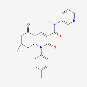 7,7-dimethyl-1-(4-methylphenyl)-2,5-dioxo-N-(pyridin-3-yl)-1,2,5,6,7,8-hexahydroquinoline-3-carboxamide