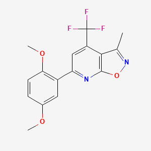 6-(2,5-Dimethoxyphenyl)-3-methyl-4-(trifluoromethyl)[1,2]oxazolo[5,4-b]pyridine