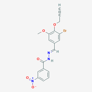 N'-{(E)-[3-bromo-5-methoxy-4-(prop-2-yn-1-yloxy)phenyl]methylidene}-3-nitrobenzohydrazide