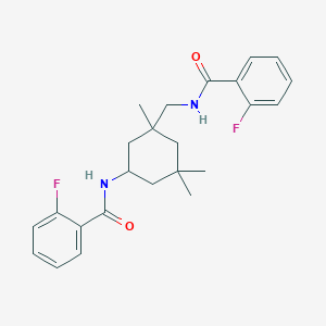 2-fluoro-N-[3-({[(2-fluorophenyl)carbonyl]amino}methyl)-3,5,5-trimethylcyclohexyl]benzamide