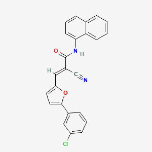 molecular formula C24H15ClN2O2 B10892240 (2E)-3-[5-(3-chlorophenyl)furan-2-yl]-2-cyano-N-(naphthalen-1-yl)prop-2-enamide 