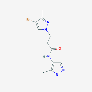 3-(4-bromo-3-methyl-1H-pyrazol-1-yl)-N-(1,5-dimethyl-1H-pyrazol-4-yl)propanamide