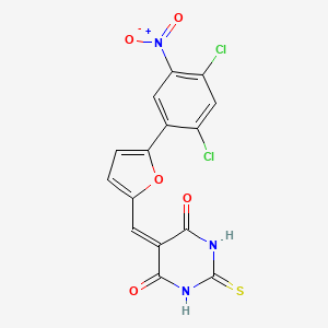 5-{[5-(2,4-dichloro-5-nitrophenyl)furan-2-yl]methylidene}-2-thioxodihydropyrimidine-4,6(1H,5H)-dione