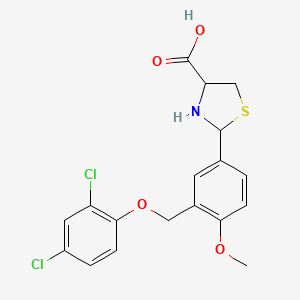 2-{3-[(2,4-Dichlorophenoxy)methyl]-4-methoxyphenyl}-1,3-thiazolidine-4-carboxylic acid