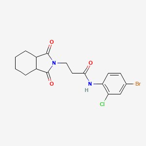 N-(4-bromo-2-chlorophenyl)-3-(1,3-dioxooctahydro-2H-isoindol-2-yl)propanamide