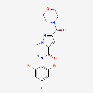 N-(2,6-dibromo-4-fluorophenyl)-1-methyl-3-(morpholin-4-ylcarbonyl)-1H-pyrazole-5-carboxamide