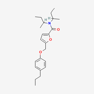 molecular formula C23H33NO3 B10892274 N,N-di(butan-2-yl)-5-[(4-propylphenoxy)methyl]furan-2-carboxamide 