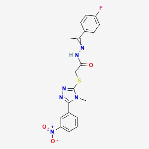 N'-[1-(4-fluorophenyl)ethylidene]-2-{[4-methyl-5-(3-nitrophenyl)-4H-1,2,4-triazol-3-yl]sulfanyl}acetohydrazide