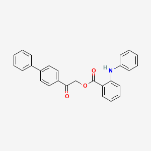 molecular formula C27H21NO3 B10892317 2-(Biphenyl-4-yl)-2-oxoethyl 2-(phenylamino)benzoate 