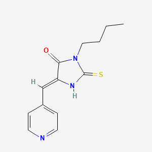 molecular formula C13H15N3OS B10892321 (5Z)-3-butyl-5-(pyridin-4-ylmethylidene)-2-thioxoimidazolidin-4-one 