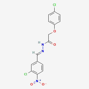 N'-[(E)-(3-chloro-4-nitrophenyl)methylidene]-2-(4-chlorophenoxy)acetohydrazide