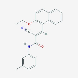 molecular formula C23H20N2O2 B10892374 (2E)-2-cyano-3-(2-ethoxynaphthalen-1-yl)-N-(3-methylphenyl)prop-2-enamide 