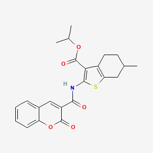 propan-2-yl 6-methyl-2-{[(2-oxo-2H-chromen-3-yl)carbonyl]amino}-4,5,6,7-tetrahydro-1-benzothiophene-3-carboxylate