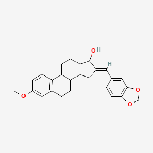 (16E)-16-(1,3-benzodioxol-5-ylmethylidene)-3-methoxyestra-1(10),2,4-trien-17-ol