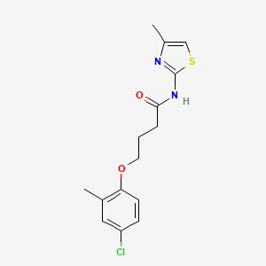 4-(4-chloro-2-methylphenoxy)-N-(4-methyl-1,3-thiazol-2-yl)butanamide