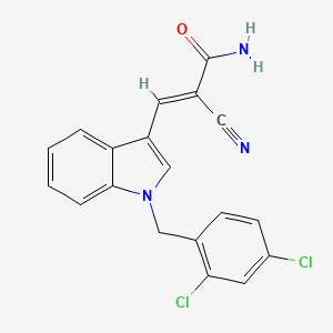 (2E)-2-cyano-3-[1-(2,4-dichlorobenzyl)-1H-indol-3-yl]prop-2-enamide