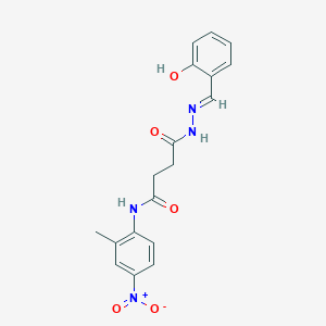 4-[(2E)-2-(2-hydroxybenzylidene)hydrazinyl]-N-(2-methyl-4-nitrophenyl)-4-oxobutanamide