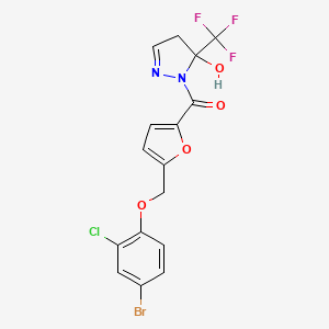 {5-[(4-bromo-2-chlorophenoxy)methyl]furan-2-yl}[5-hydroxy-5-(trifluoromethyl)-4,5-dihydro-1H-pyrazol-1-yl]methanone