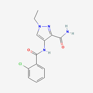 4-{[(2-chlorophenyl)carbonyl]amino}-1-ethyl-1H-pyrazole-3-carboxamide