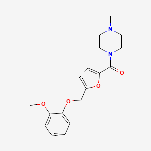 molecular formula C18H22N2O4 B10892500 {5-[(2-Methoxyphenoxy)methyl]-2-furyl}(4-methylpiperazino)methanone 