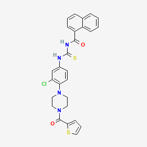 N-({3-chloro-4-[4-(thiophen-2-ylcarbonyl)piperazin-1-yl]phenyl}carbamothioyl)naphthalene-1-carboxamide