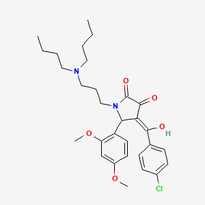 4-(4-Chlorobenzoyl)-1-[3-(dibutylamino)propyl]-5-(2,4-dimethoxyphenyl)-3-hydroxy-1,5-dihydro-2H-pyrrol-2-one