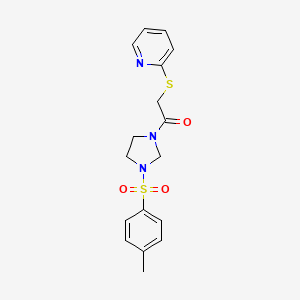 1-{3-[(4-Methylphenyl)sulfonyl]imidazolidin-1-yl}-2-(pyridin-2-ylsulfanyl)ethanone